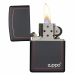 ISQUEIRO ZIPPO CLASSIC BLACK AND RED LOGO